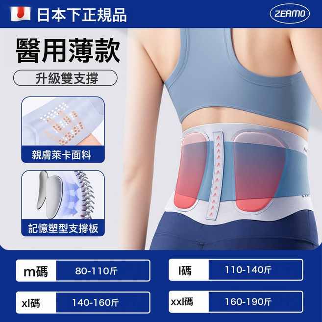 HYLSS 日本醫用護腰帶腰間盤勞損女士腰肌腰椎突出夏季薄款透氣男士腰託, 如圖, 1個