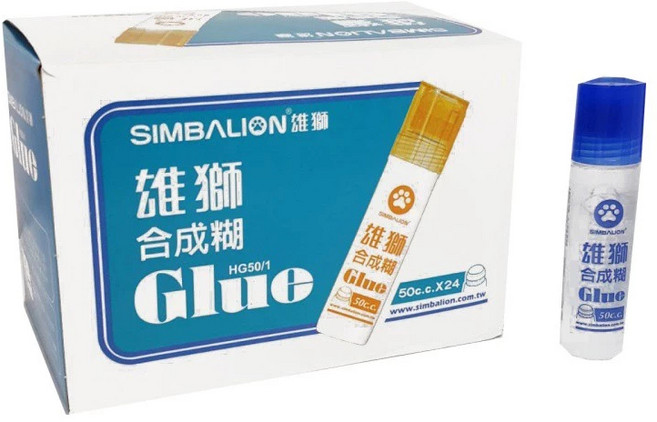 雄獅 HG50 合成糊 雄獅膠水 (24入/盒), 24, 50c.c.