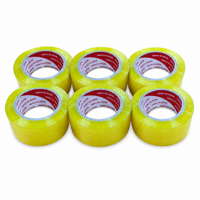 透明膠帶 台灣製造 OPP膠帶 封箱加強黏性寬膠帶 文具OS024, 透明, 6個