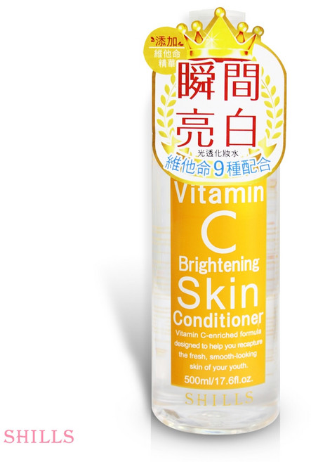 SHILLS 舒兒絲 瞬潤水感薏仁化妝水 500ml, 1個, 維他命C(黃色到期日2029/03