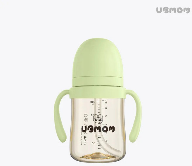 UBMOM 防逆流吸管杯, 酪梨綠, 1個, 200ml