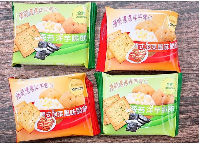 健康日誌 海苔/泡菜風味洋芋脆餅, 1個, 蒜香