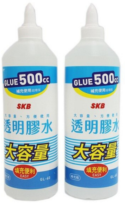 SKB GL-60 補充膠水 500cc 超強黏性 手工藝/辦公室適用 環保無毒, 1個