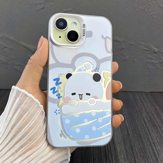 iPhone 手機殼 可愛睡覺熊圖案 防摔保護殼