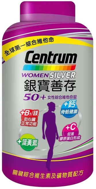 Centrum 銀寶善存 50+ 女性綜合維他命, 1盒, 290顆