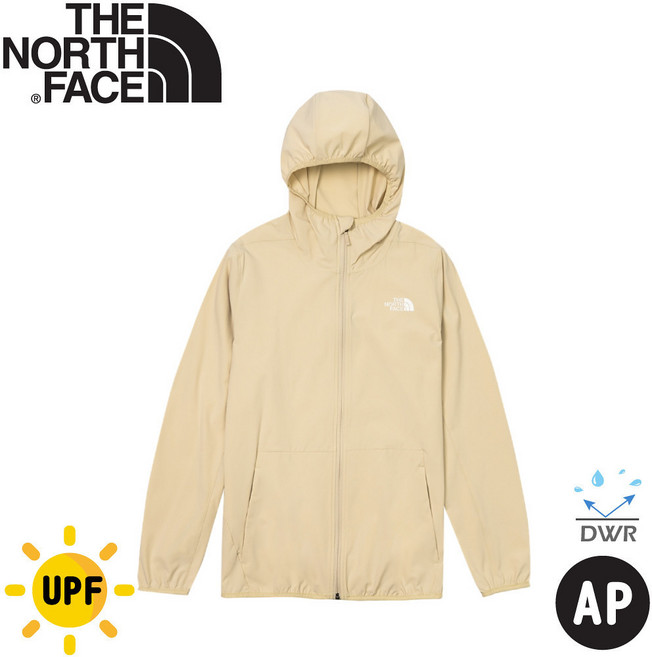 The North Face 男款防曬防潑水連帽外套 AP 淺卡其