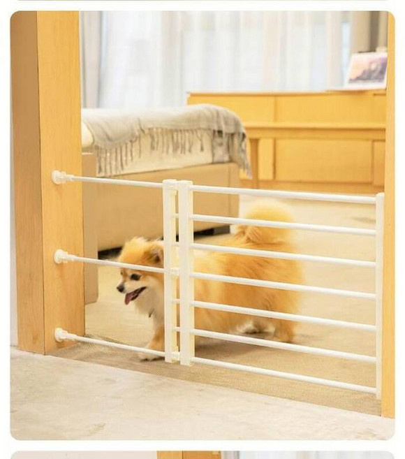 家用寵物隔離門防擋貓狗狗門欄圍欄柵欄中小型犬狗室內護欄圍欄桿免打孔不傷墻, 無具體規格, 黑色
