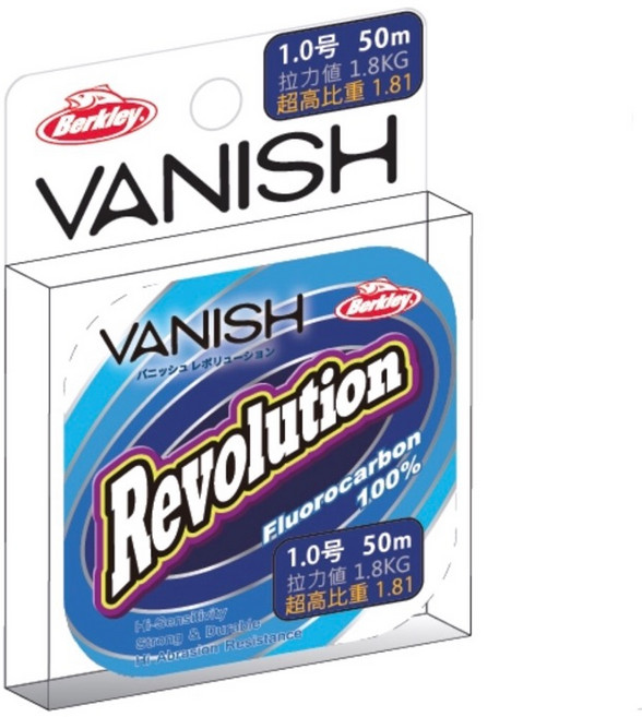 Berkley VANISH Revolution 碳纖線 50米, 透明, 1個