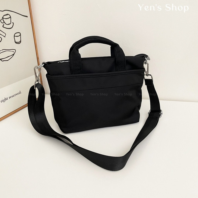 Yen's Shop 經典尼龍托特包 防潑水兩用側背包 輕便水餃包