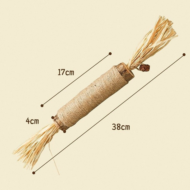 【Pet Rolling】巨無霸木天蓼磨牙棒 逗貓玩具 貓咪口腔清潔, 1個, 升級款超大號38cm