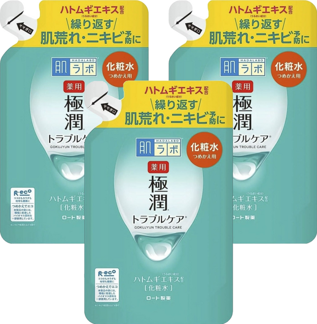 極潤保養爽膚水補充裝, 3個, 170ml