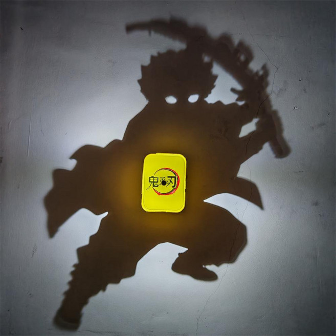 索隆 光影燈USB充電款 觸控夜燈, 我妻善逸 - 黃框黃面 光影燈充電款觸控USB