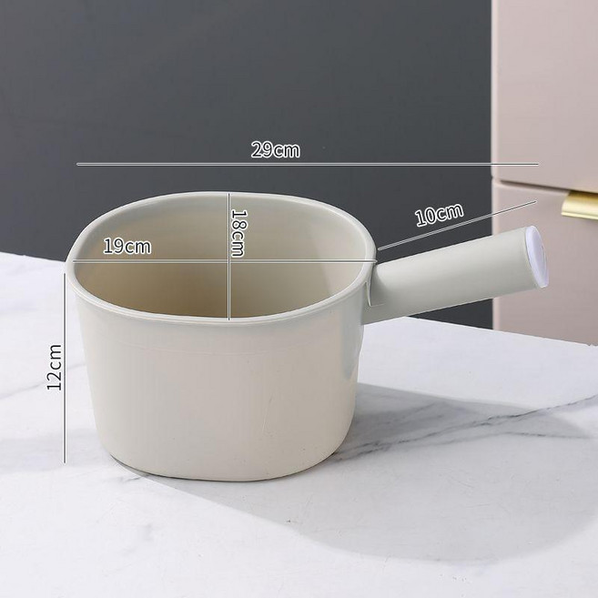 good 鋼化水瓢方形加厚水勺水瓢塑料廁所廚房家用工業舀水殼, 方形加厚中號卡其色, 1個