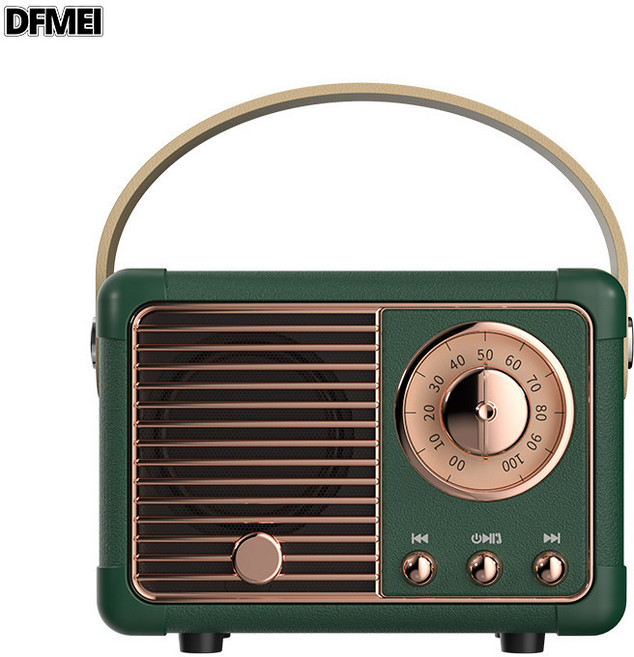 DFMEI 創意復古無線藍牙音箱便攜伴手禮品小音響手機低音炮迷你藍牙音響, 如圖, 綠