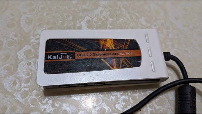凱捷KJV1920 USB2.0轉VGA外接顯卡 輕鬆擴展螢幕 支援多種解析度 即插即用, 1個, KJV1920