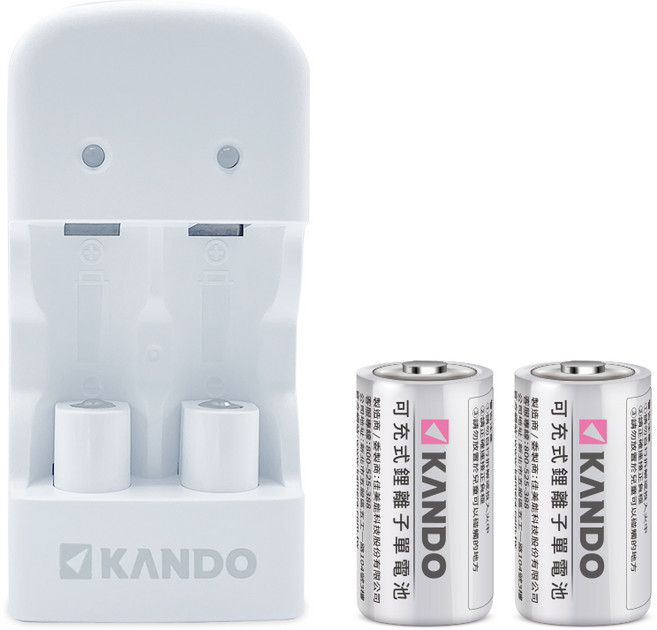Kamera Kando CR2 CR123A 電池充電組 MU-123 輕巧便攜 安全可靠, 1個