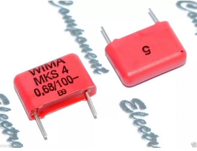 WIMA MKS4 0.68uF 680nF 100V 5% 金屬膜電容 - 腳距10mm, 1個