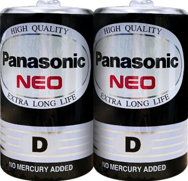 Panasonic 國際牌 NEO D型 鹼性電池 長效電力 無汞, 2顆, 1組