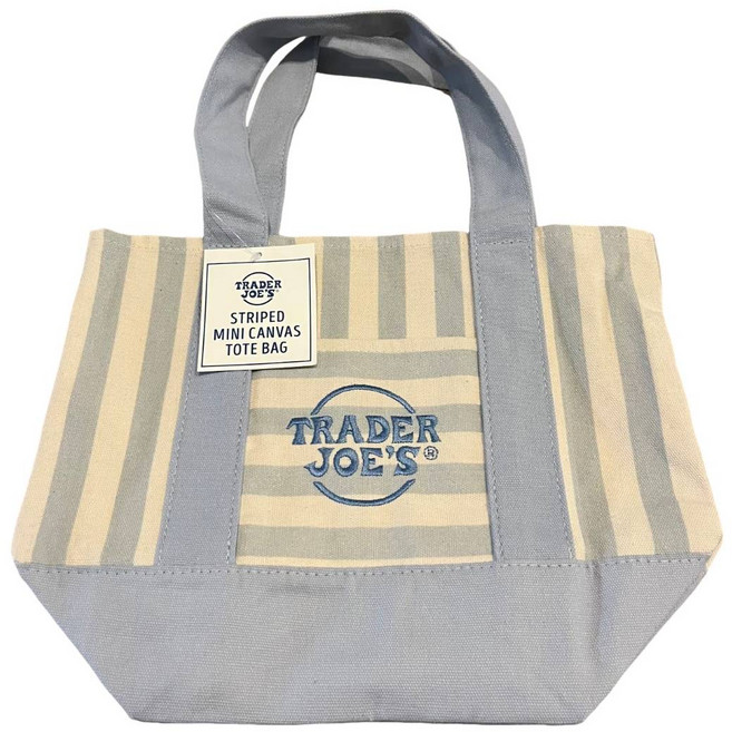 Trader Joe's 條紋迷你帆布托特包