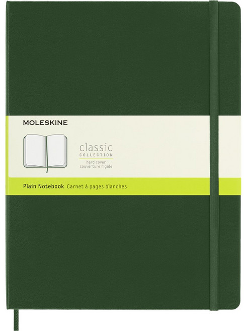MOLESKINE 經典硬殼空白筆記本 XL型, 綠, 1個