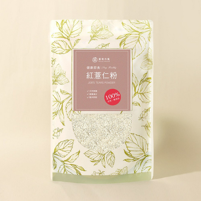 菓青市集 純紅薏仁粉 天然無加糖 沖泡即飲 罐裝/袋裝補充包, 1個, 純紅薏仁粉 袋裝補充包400G, 400g