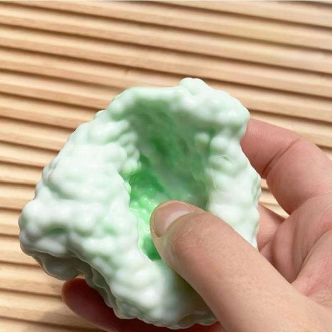 冰皮手作球 吵吵球 舒壓捏捏樂, 1個, 抹茶,小款4cm, 抹茶