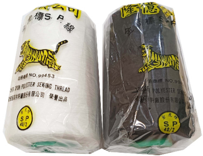 金虎標 40/2股車線 車縫線 (大顆) 佰昇國際 Baisheng, 1個, 白