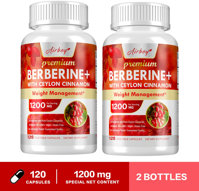 Airboy Premium Berberine+ with Ceylon Cinnamon 體重管理, 240組