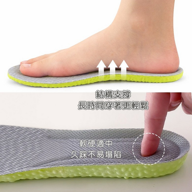 厚度1.5CM防臭吸汗艾草鞋墊 黑色鞋墊 運動鞋墊 足弓墊, 黑色,39-40(25.5cm)