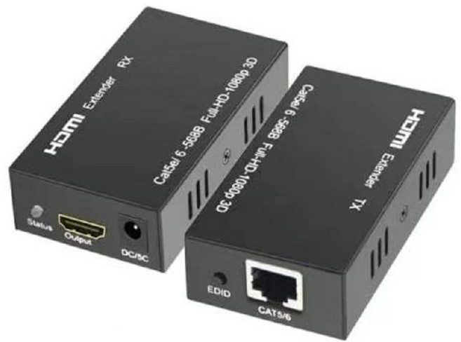 HDMI 網路延長器 60米 1080P HDMI訊號延伸器 RJ45網線傳輸 發射接收器, hdmi網線延長器60米, 60個