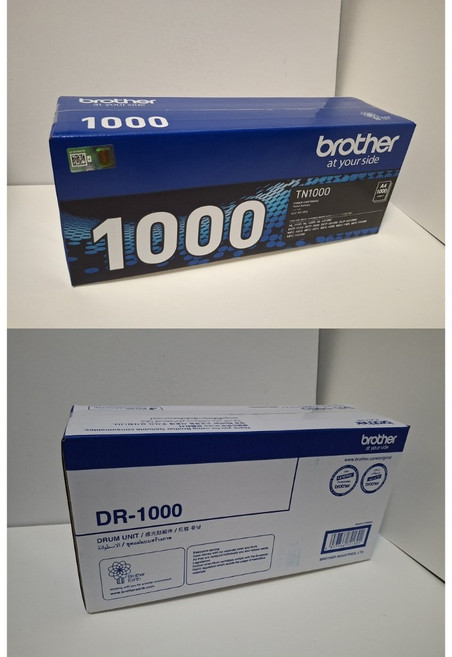 Brother TN-1000 碳粉匣 DR-1000 感光滾筒 原廠全新盒裝, 1個, TN-1000含稅原廠碳粉匣活動設定價