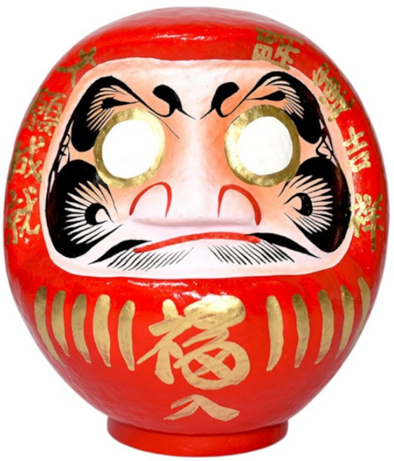 野馬日式雜貨 達摩不倒翁 20cm高 群馬縣高崎生產 日本製 開運吉祥 大願成就 紅色