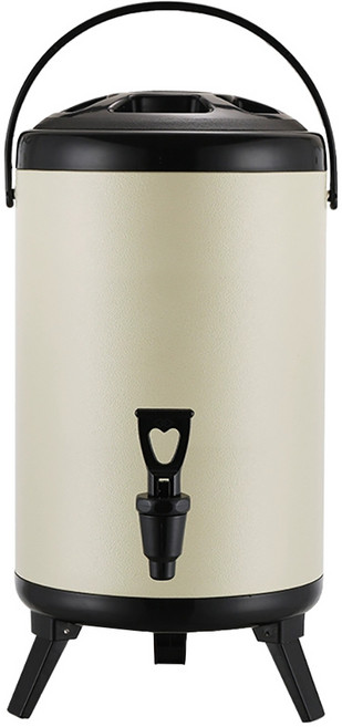 加厚不鏽鋼保溫桶 8L 商用奶茶桶, 白色 8L奶茶桶, 1個