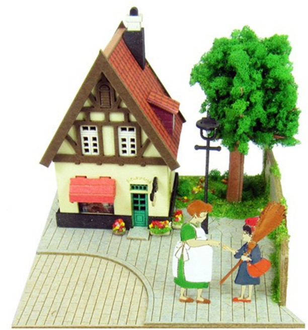 GHIBLI 宮崎駿 魔女宅急便 琪琪家 迷你紙模型 DIY, 1個