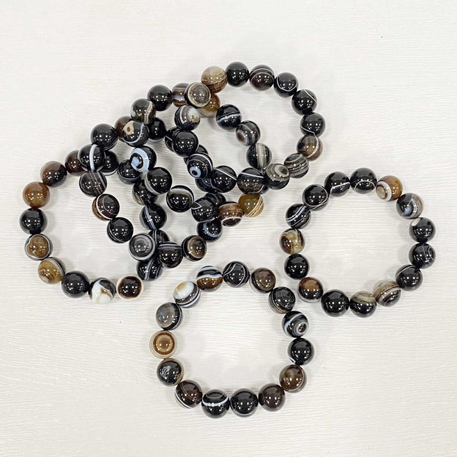 御古齋 瑪瑙帶眼天珠手鍊 珠徑14mm 助運勢 增人緣 祈福平安