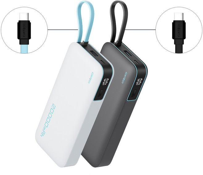 CUKTECH 20000mAh 行動電源 PB200N 55W MAX 急速充電, 灰色