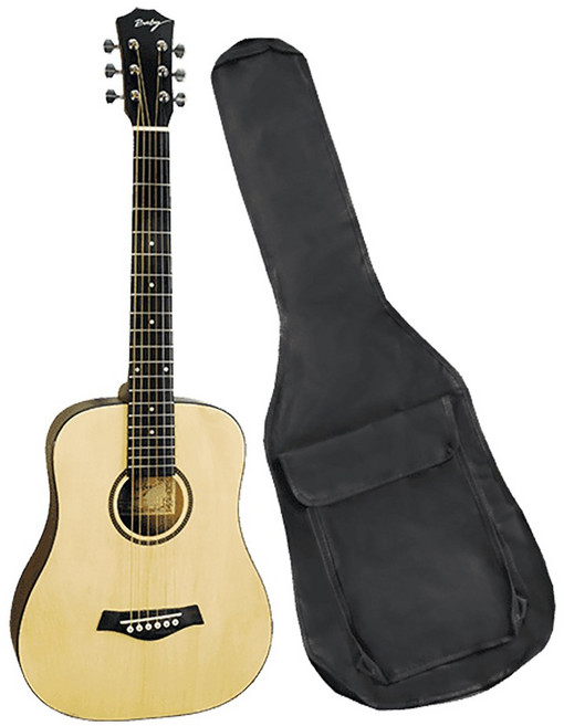 Dunlop 34吋旅行吉他兒童吉他 雲杉面板 含琴袋, 木色, 1個, GW-132