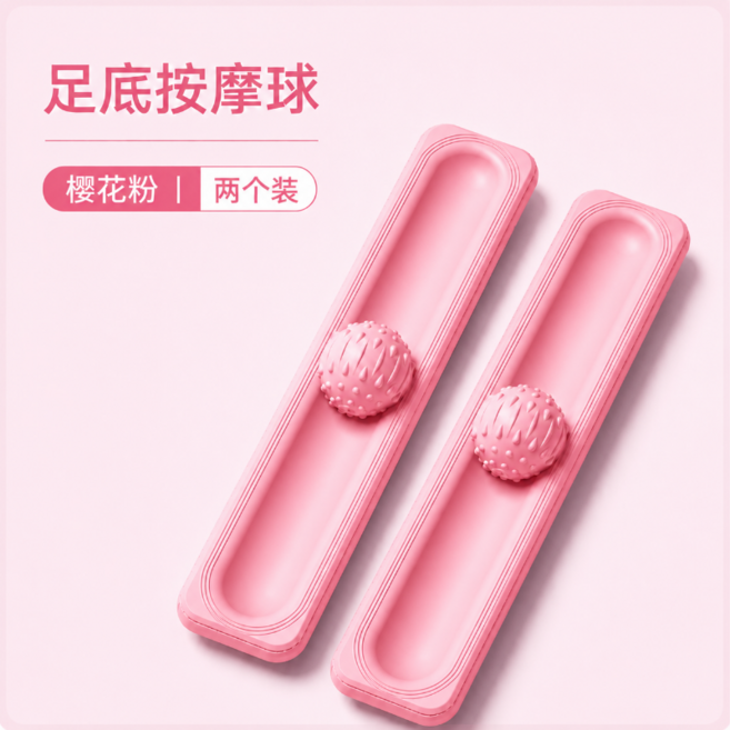 足底按摩球, 1個, 粉球兩個裝丨軌道筋膜