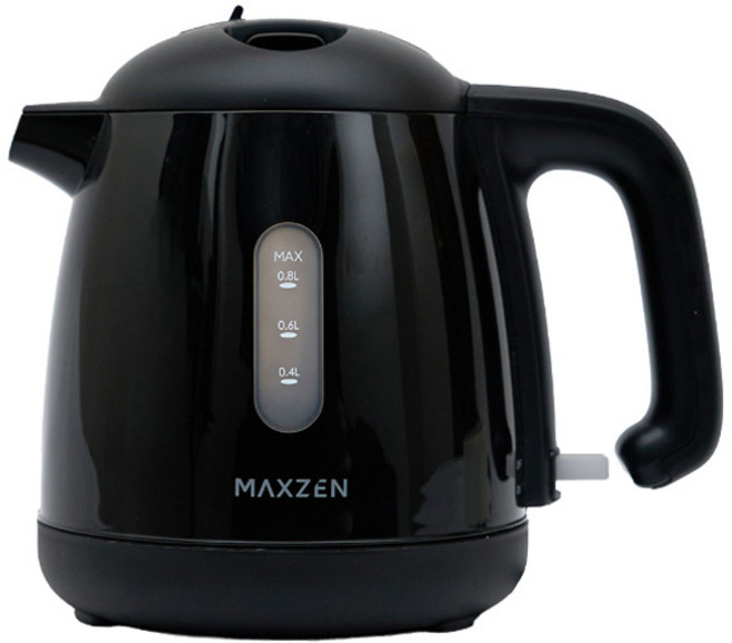 MAXZEN 輕巧一鍵式電熱水壺 MKT08SR02 0.8L, 黑色
