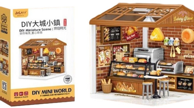 兒童 DIY 咖啡店場景模型, 0417A DIY烘焙時光場景 精品盒, 1個