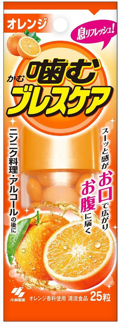 KOBAYASHI 小林製藥 咀嚼型口氣清新錠 柳橙 25錠, 1個