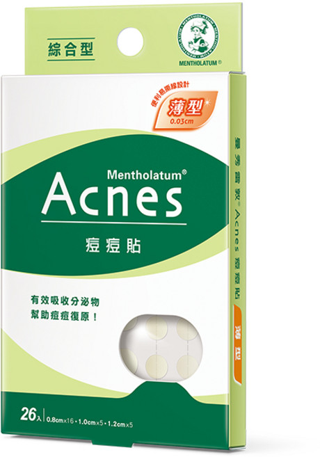曼秀雷敦 Acnes 痘痘貼 綜合型, 1個, 薄型綜合型26片