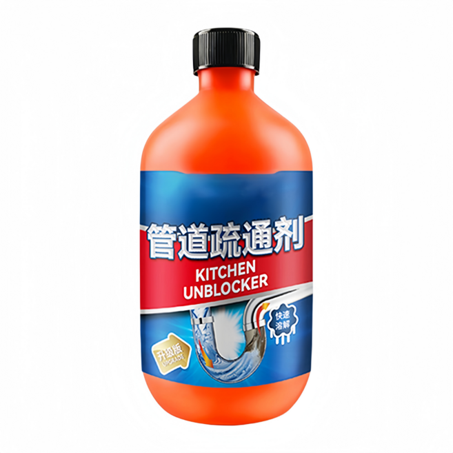一滴通 廚房水槽管道疏通劑 強力溶解快速疏通 殺菌率99.9%, 1個, 500ml