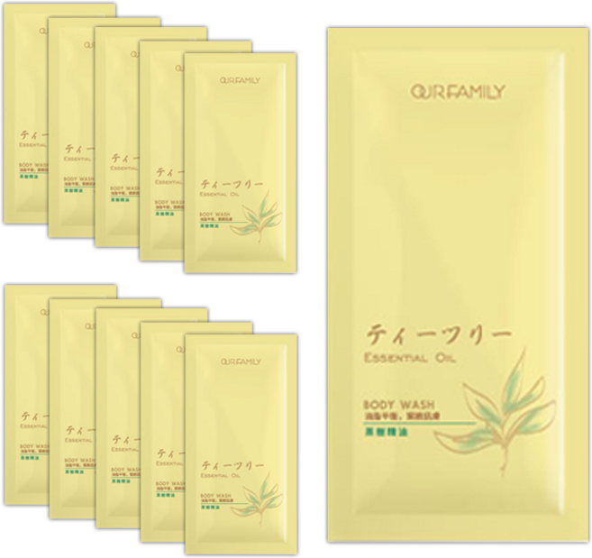 OUR FAMILY 一家人 茶樹精油沐浴乳 隨身包 10入, 10個, 12ml