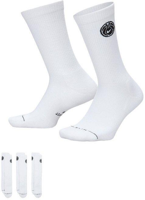 NIKE 籃球襪, 1個, IH8631901(白),M, 白