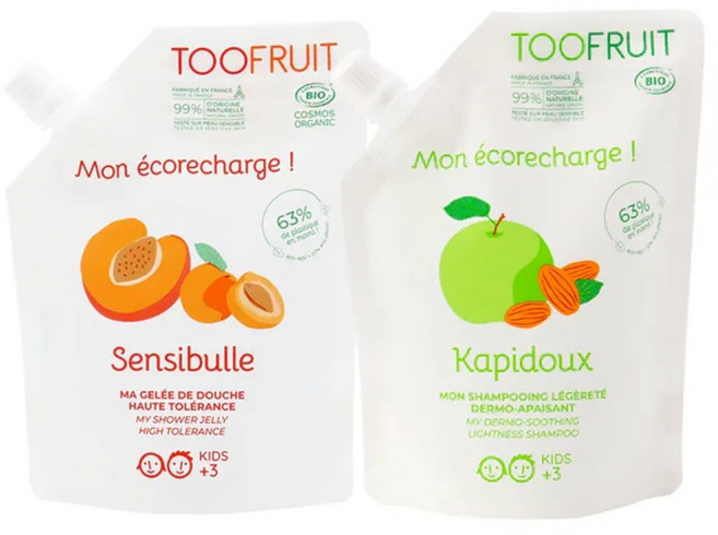 TOOFRUIT 果漾沐浴洗髮補充包組 兒童沐浴露 泡泡浴, 1個