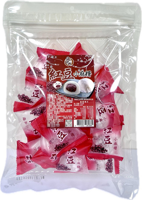 菓趣 紅豆小麻糬, 330公克, 1個