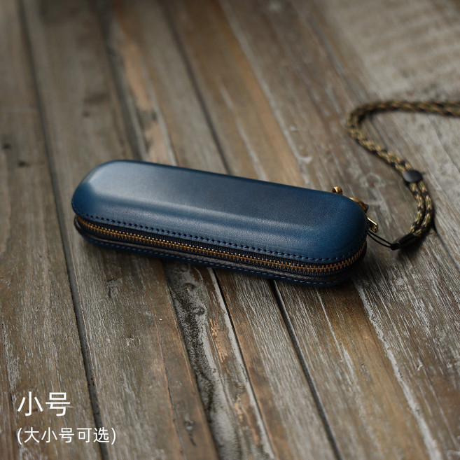 真皮眼鏡盒 日系復古牛皮手工製 便攜防壓墨鏡收納包