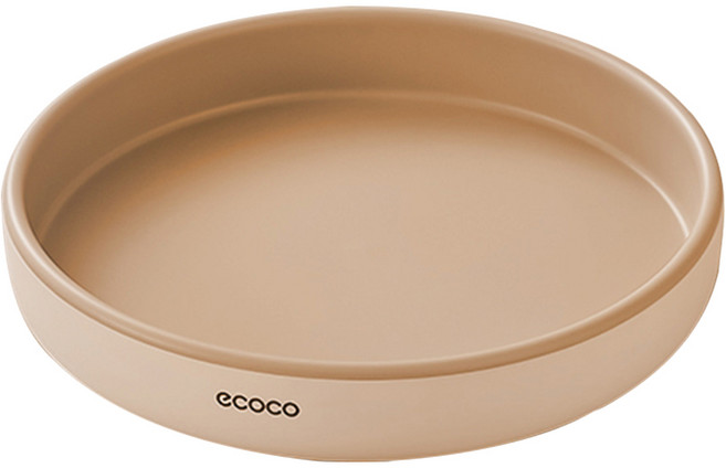 ECOCO 360度旋轉收納盤 灰色 小款 25cm, 奶油色, 1個
