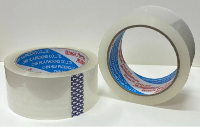 黑馬牌 透明封箱膠帶 48mm x 90y 台灣製 超黏不易斷裂, 1個